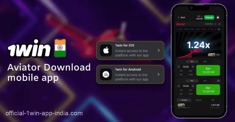 1Win Aviator mobile app for Indian players